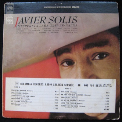 Javier Solís - Interpreta Lara Grever Baena (LP, Rec)