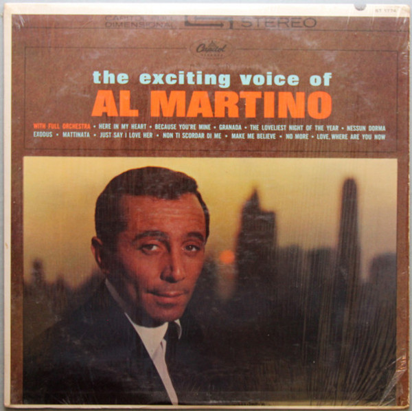Al Martino - The Exciting Voice Of Al Martino - Capitol Records, Capitol Records - ST 1774, ST-1774 - LP, Album, Scr 1567067647