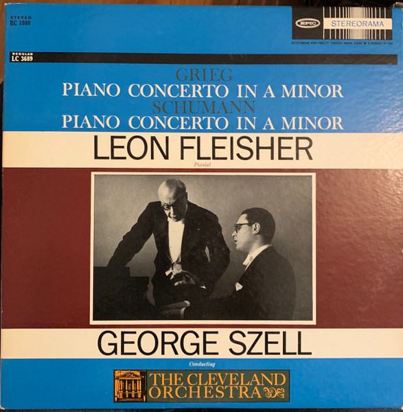 Edvard Grieg, Robert Schumann / Leon Fleisher, George Szell, The Cleveland Orchestra - Grieg · Piano Concerto In A Minor / Schumann · Piano Concerto In A Minor - Epic - BC 1080 - LP, Gol 1577241322