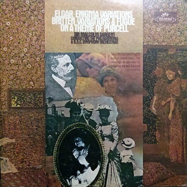 Elgar*, Britten* / Sir Malcolm Sargent, Philharmonia Orchestra, BBC Symphony Orchestra - Enigma Variations / Variations & Fugue On A Theme Of Purcell (LP)