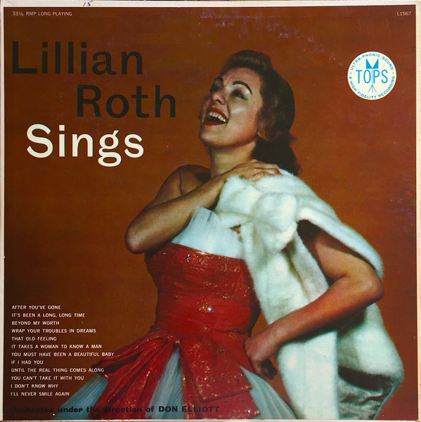 Lillian Roth - Lillian Roth Sings - Tops Records - L1567 - LP, Album 1614001576