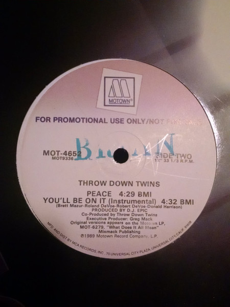 Throw Down Twins - You'll Be On It - Motown - MOT-4652 - 12", Promo 1614076537
