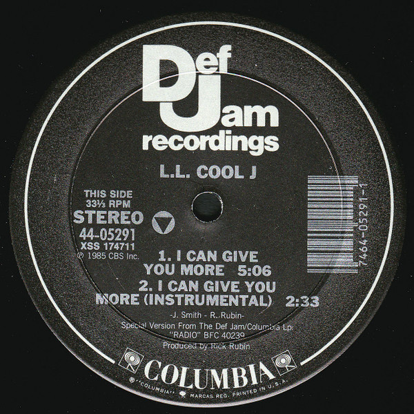 LL Cool J - I Can Give You More / I Can't Live Without My Radio - Def Jam Recordings - 44-05291 - 12" 1615959370