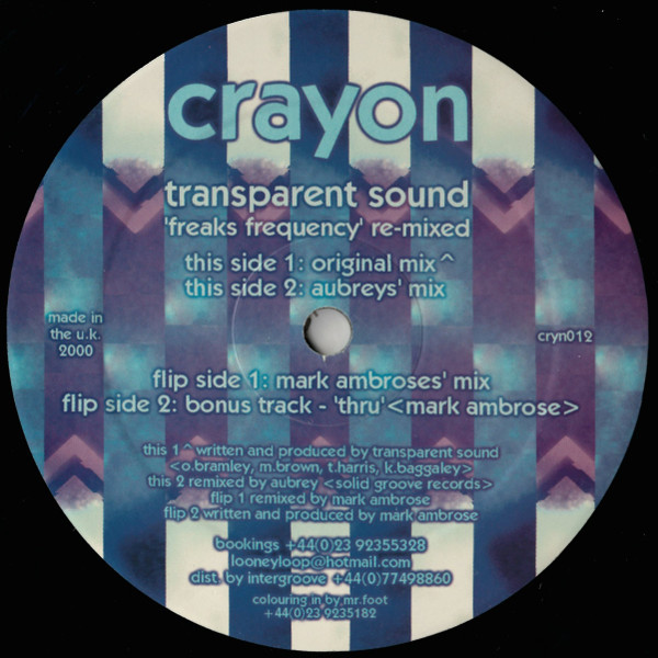 Transparent Sound / Mark Ambrose - Freaks Frequency Remixed - Crayon - cryn 012 - 12" 1648971892