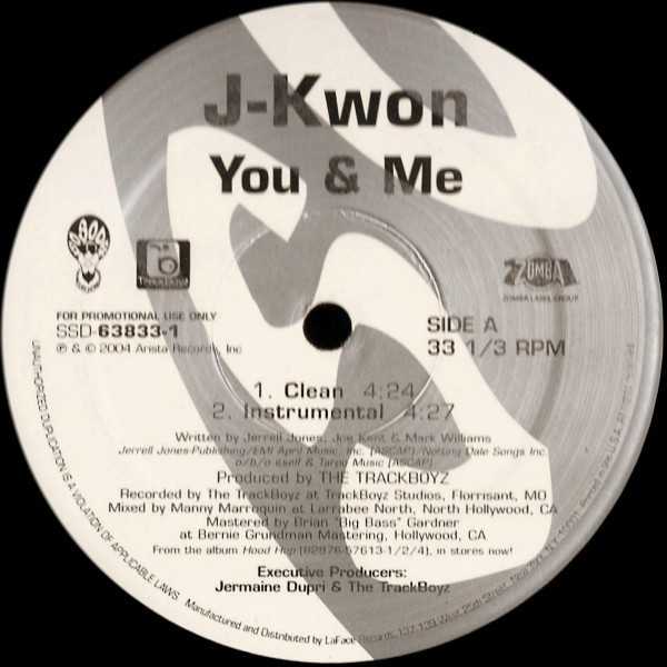 J-Kwon - You & Me - So So Def - SSD-63833-1 - 12", Promo 1649690353