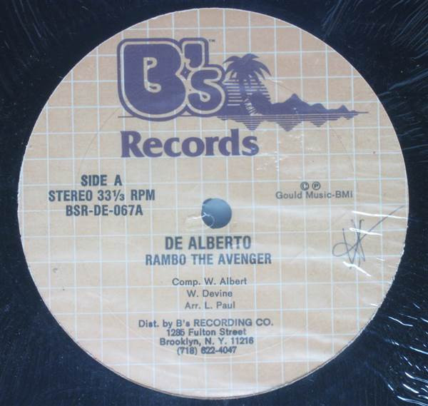 De Alberto - Rambo The Avenger / Pan Woman / Love Your Own (12")