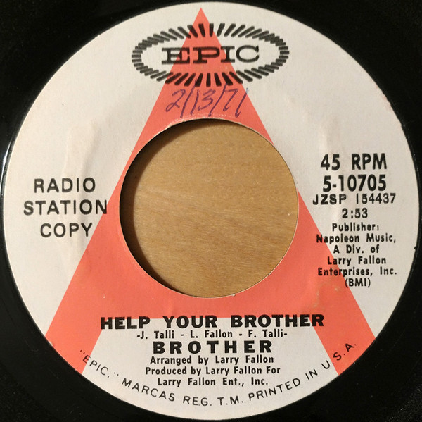 Brother (11) - Nothing / Help Your Brother - Epic - 5-10705 - 7", Promo 1712523304