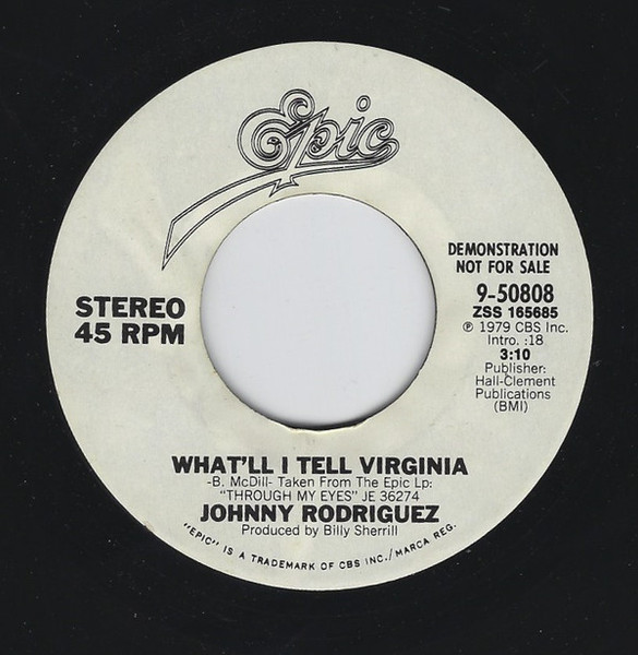 Johnny Rodriguez (4) - What'll I Tell Virginia (7", Single, Promo)