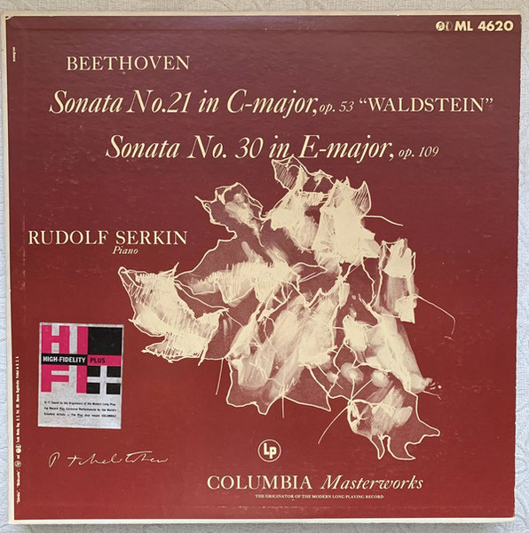Beethoven* - Rudolf Serkin - Sonata No. 21 In C Major, Op. 53 "Waldstein"; Sonata No. 30 In E Major, Op. 109 (LP, blu)
