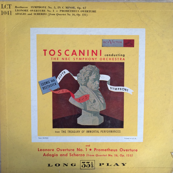 Ludwig van Beethoven, Arturo Toscanini, NBC Symphony Orchestra - Toscanini Conducting The NBC Symphony Orchestra; Ludwig van Beethoven: Fifth Symphony - RCA Victor Red Seal - LCT 1041 - LP, Mono, RE 1746798793