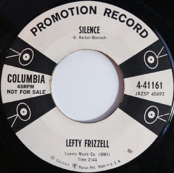 Lefty Frizzell - Silence - Columbia - 4-41161 - 7", Promo 1750051210