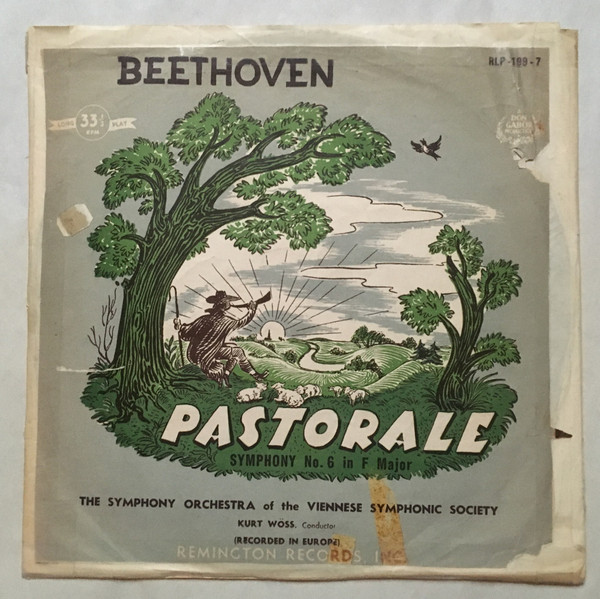 Ludwig van Beethoven, Tonkünstler Orchestra, Kurt Wöss - Pastorale Symphony No. 6 In F Major - Remington - RLP-199-7 - LP, Mono 1750336438