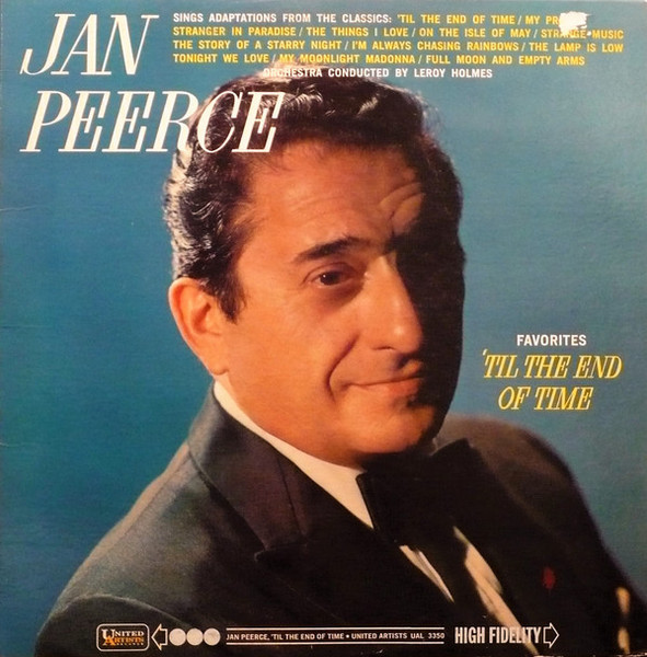 Jan Peerce - 'Til The End Of Time - United Artists Records - UAL 3350 - LP, Mono 1756039111