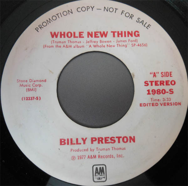 Billy Preston - Whole New Thing / Wide Stride (7", Promo)