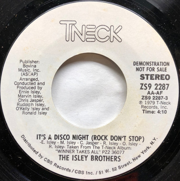 The Isley Brothers - It's A Disco Night (Rock Don't Stop) - T-Neck - ZS9 2287 - 7", Promo 1761770860