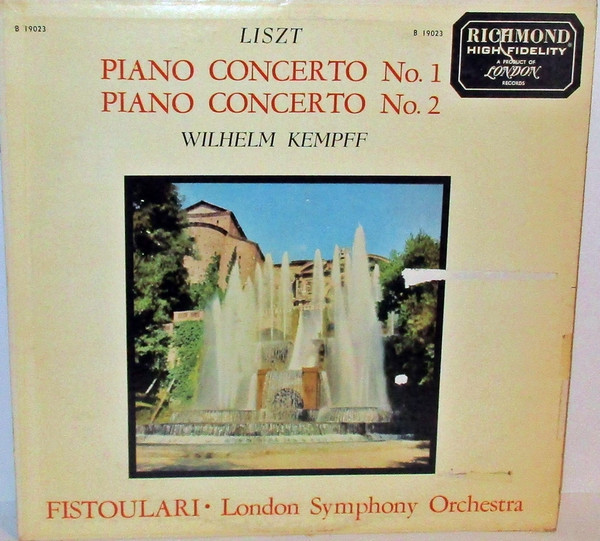 Liszt*, Wilhelm Kempff, London Symphony Orchestra*, Fistoulari* - Piano Concerto No. 1 / Piano Concerto No. 2 (LP)