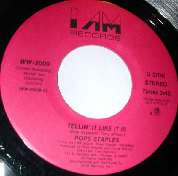 Pops Staples - Tellin' It Like It Is (7")