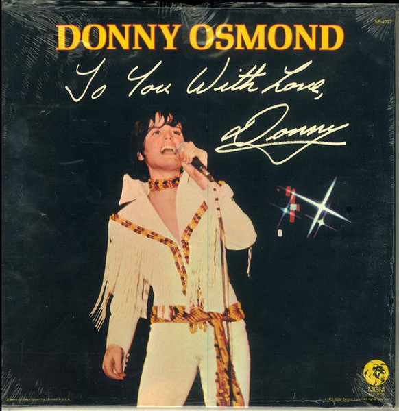Donny Osmond - To You With Love, Donny - MGM Records, MGM Records - SE-4797, SE 4797 - LP, Album 1768436896