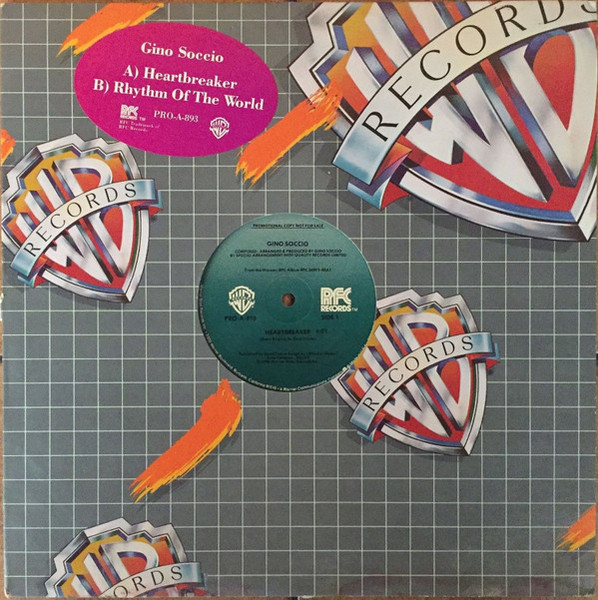 Gino Soccio - Heartbreaker / Rhythm Of The World  - Warner Bros. Records, RFC Records - PRO-A-893 - 12", Promo 1813821271