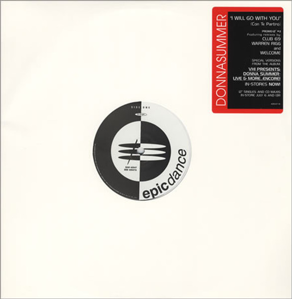 Donna Summer - I Will Go With You (Con Te Partiró) (Promo #2) - Epic Dance - EAS 42547 - 12", Promo 1799119816