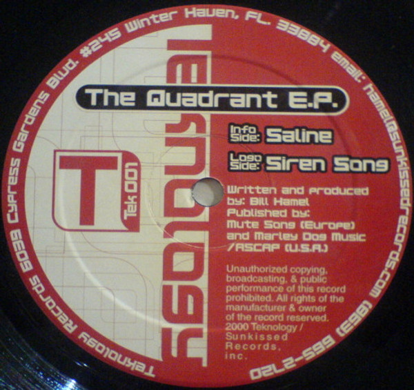 Bill Hamel - The Quadrant EP (12", EP)