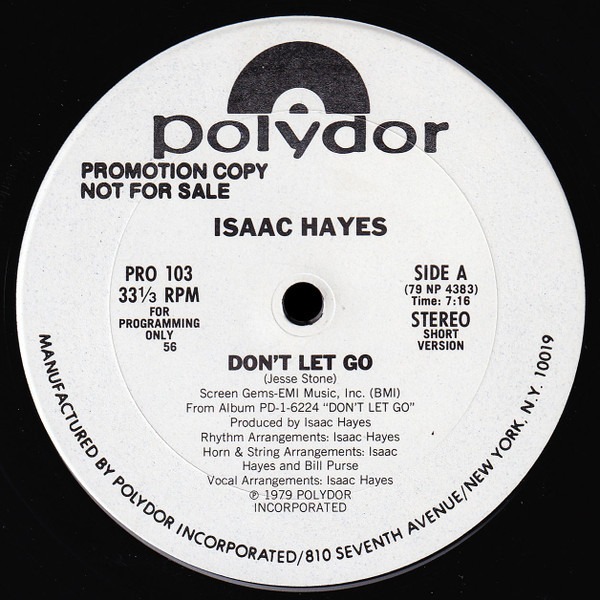 Isaac Hayes - Don't Let Go (12", Promo)