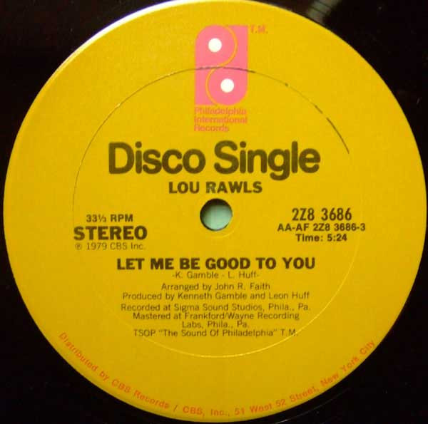 Lou Rawls - Let Me Be Good To You - Philadelphia International Records - 2Z8 3686 - 12" 1780179835