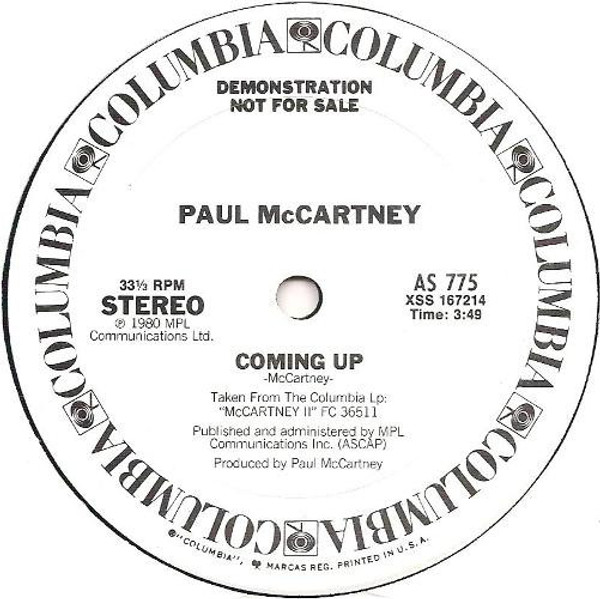 Paul McCartney - Coming Up (12", Promo)