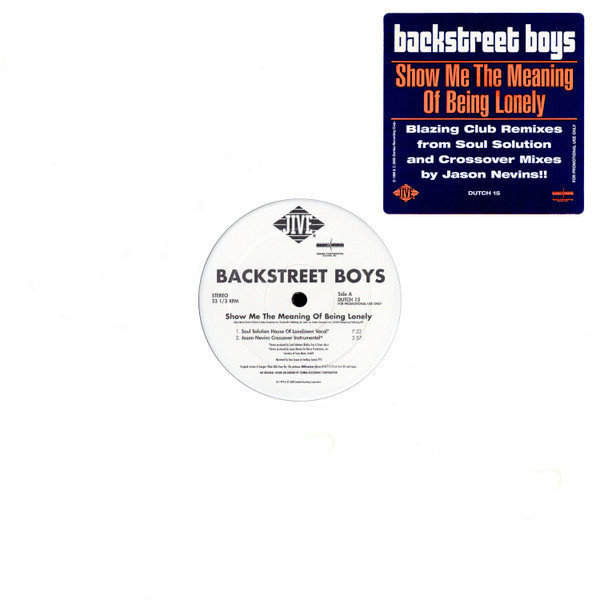 Backstreet Boys - Show Me The Meaning Of Being Lonely (2x12", Promo)