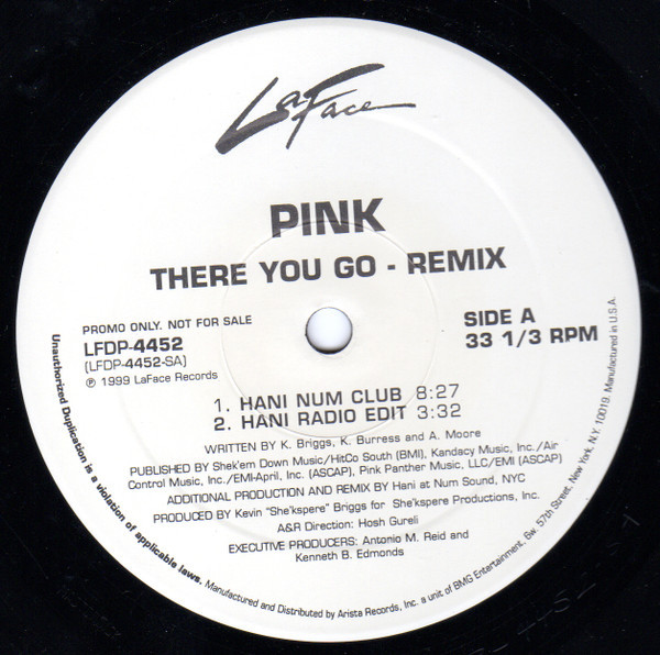 P!NK - There You Go (Remix) - LaFace Records - LFDP-4452 - 12", Promo 1808032933