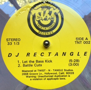 DJ Rectangle - Let The Bass Kick (12", Mar)