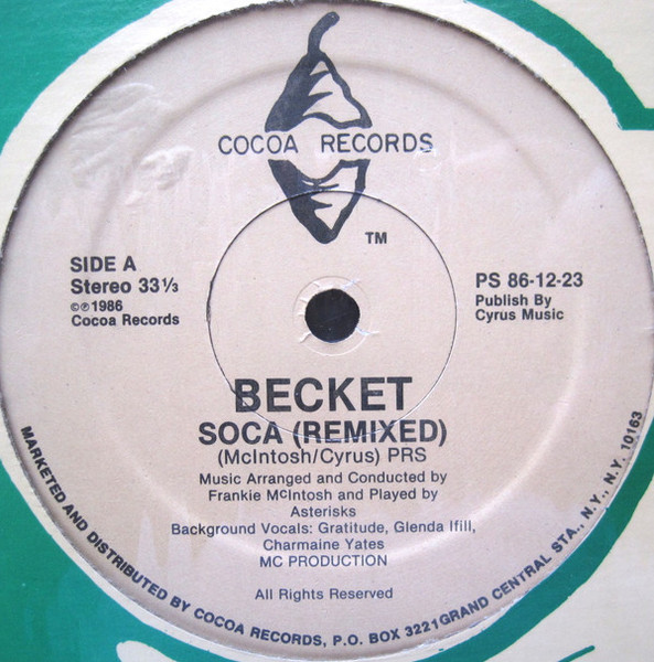 Alston "Beckett" Cyrus - Soca - Cocoa Records - PS 86-12-23 - 12", Single 1778037979