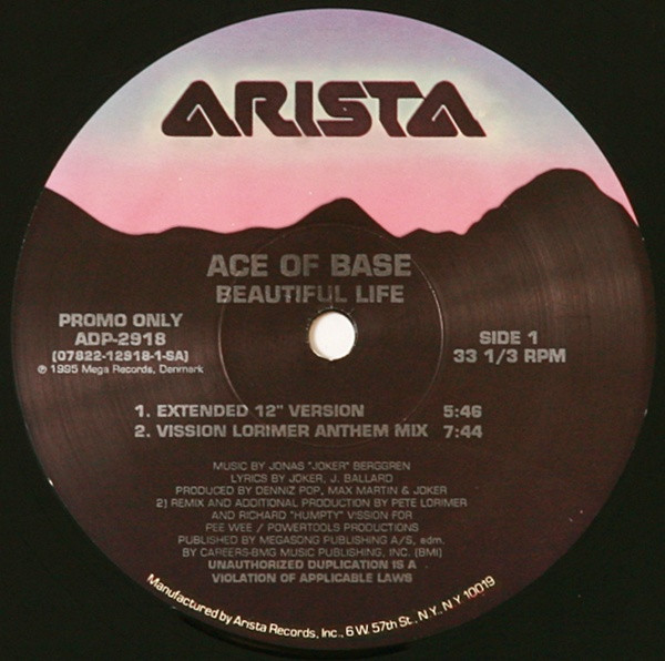 Ace Of Base - Beautiful Life (2x12", Promo)