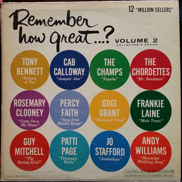 Various - Remember How Great...? Volume 2 - Columbia Record Productions - none - LP, Album, Comp 1823365183