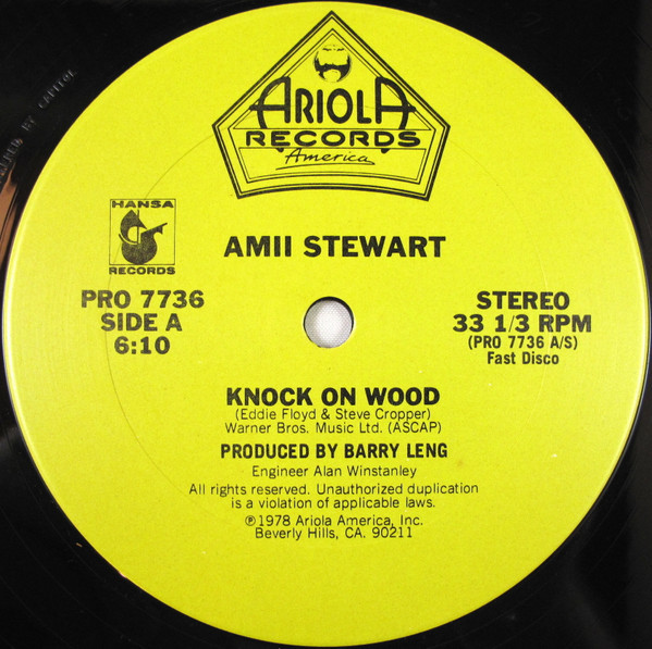 Amii Stewart - Knock On Wood (12", Promo)