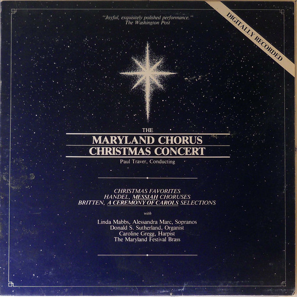 University Of Maryland Chorus - The Maryland Chorus Christmas Concert - Gerald Lewis Recording - GL-84111 - LP 1838730547