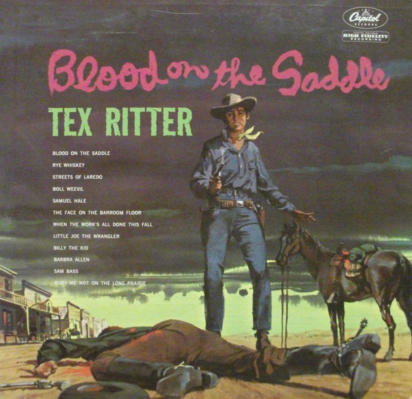 Tex Ritter - Blood On The Saddle (LP, Album, Mono, Scr)