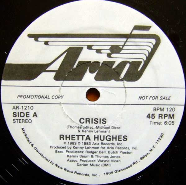 Rhetta Hughes - Crisis - Aria - AR-1210 - 12", Promo 1911646628