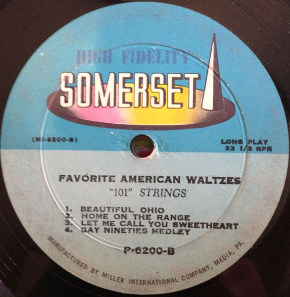 101 Strings - Favorite American Waltzes - Somerset - P-6200 - LP, Comp 1886148142