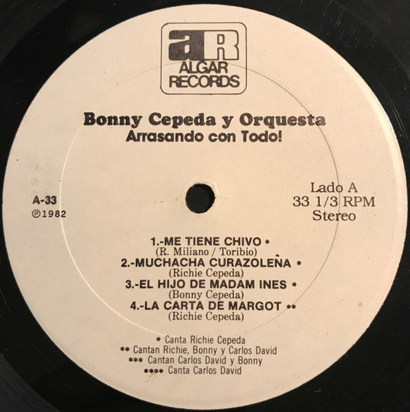 Bonny Cepeda Y Su Orquesta - Arrasando Con Todo! (LP, Album)
