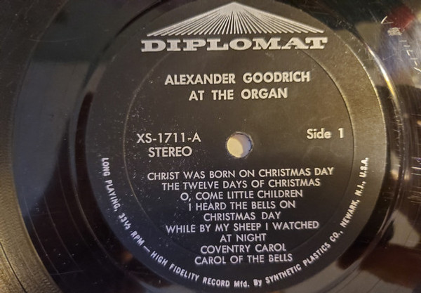 Alexander Goodrich - AT THE ORGAN - Diplomat Records - XS-1711 - LP, Album 1874721235