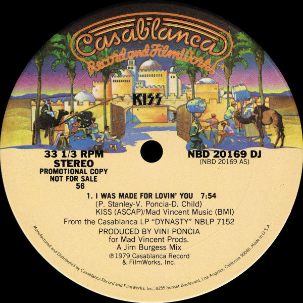 Kiss - I Was Made For Lovin' You (12", S/Sided, Promo, 56 )