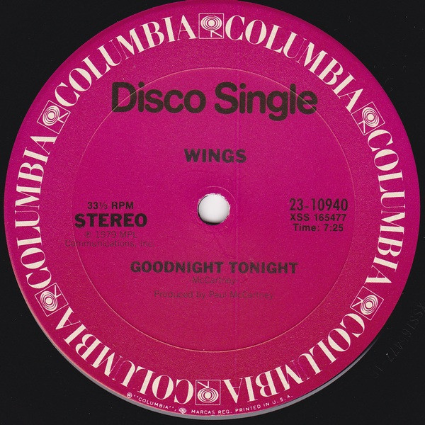 Wings (2) - Goodnight Tonight - Columbia - 23-10940 - 12" 1945689659