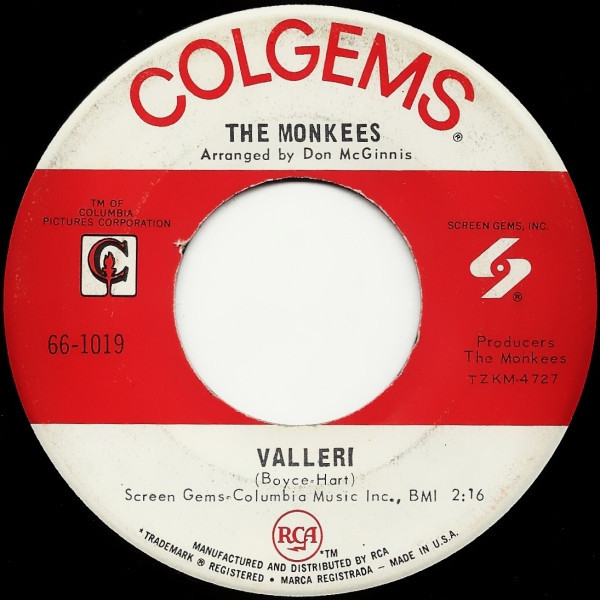 The Monkees - Valleri (7", Single, Roc)