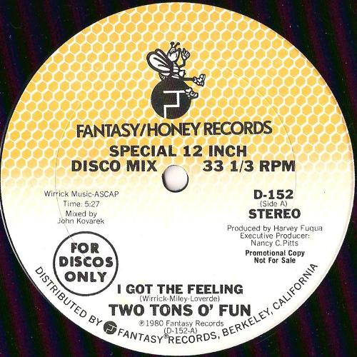 Two Tons O' Fun - I Got The Feeling (12", Single, Promo)
