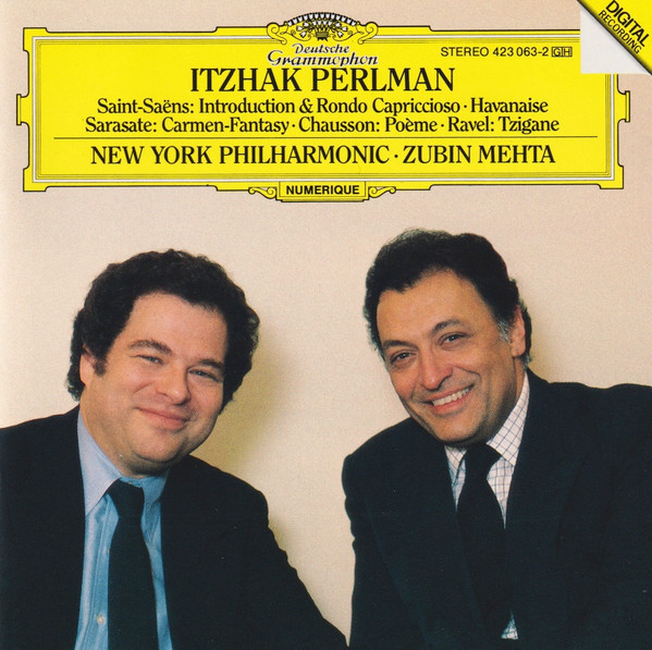 Itzhak Perlman, New York Philharmonic*, Zubin Mehta - Saint-Saëns: Introduction & Rondo Capriccioso, Havanaise / Sarasate: Carmen-Fantasy / Chausson: Poème / Ravel: Tzigane (CD, Album)