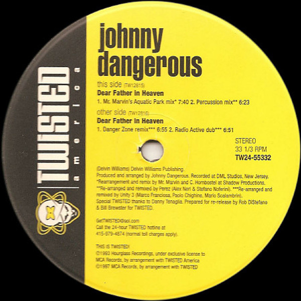 Johnny Dangerous - Dear Father In Heaven (2x12")