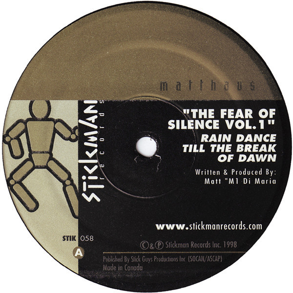 Matthaus - The Fear Of Silence Vol. 1 (12")