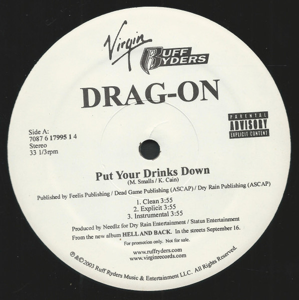 Drag-On - Put Your Drinks Down (12", Promo)