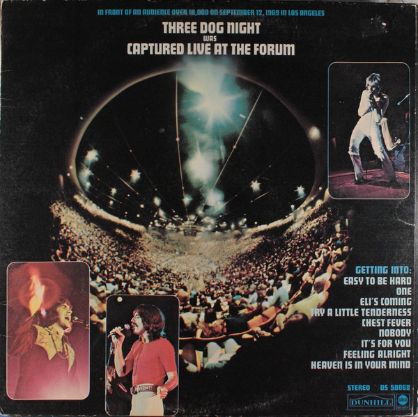 Three Dog Night - Captured Live At The Forum (LP, Album, RE)